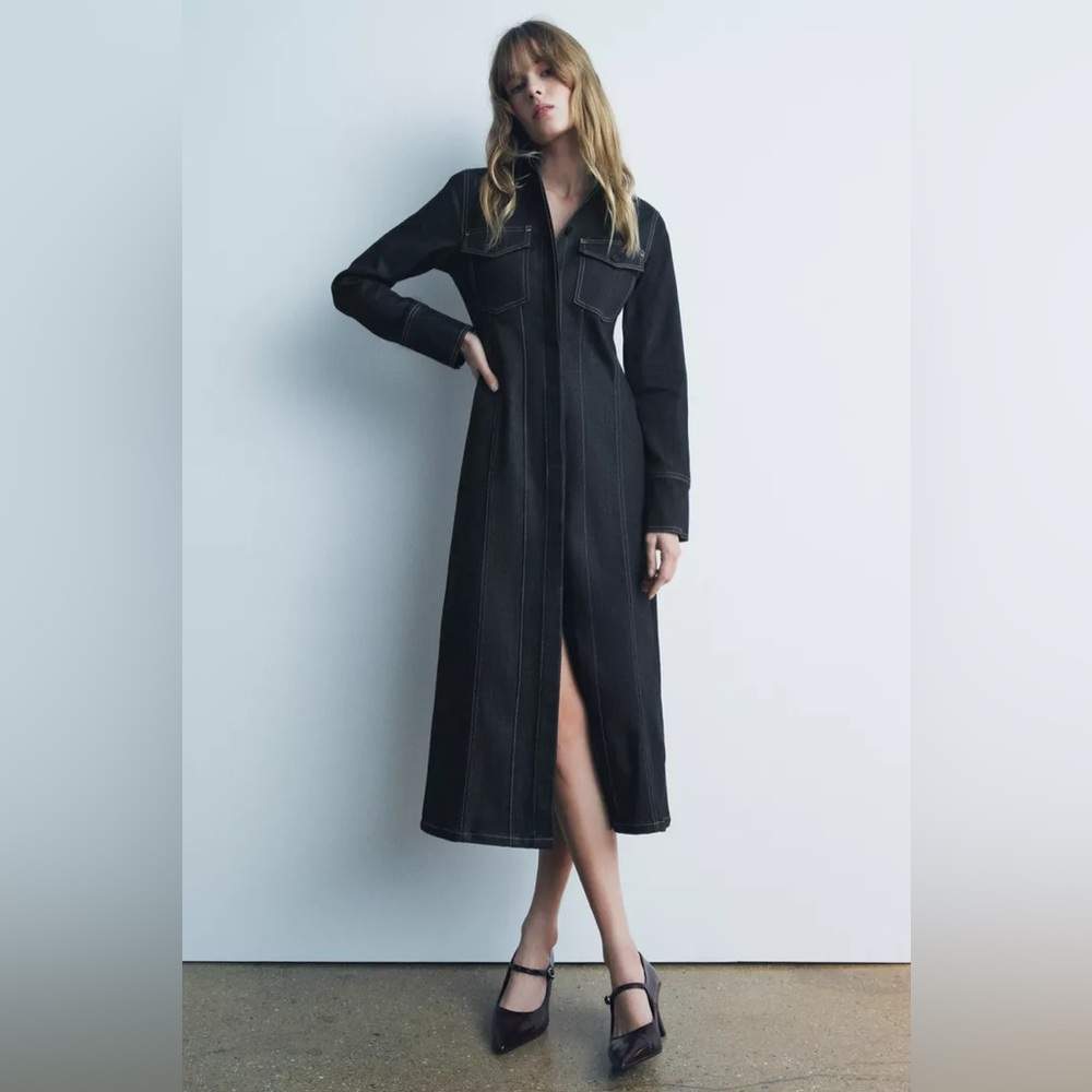 Zara Denim Dress NWT Large